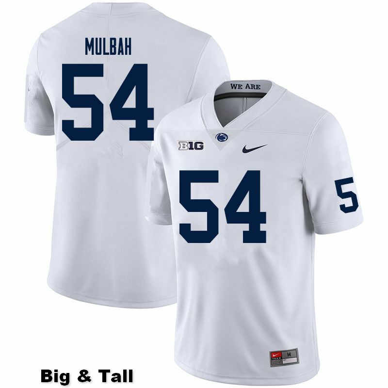 NCAA Nike Men's Penn State Nittany Lions Fatorma Mulbah #54 College Football Authentic Big & Tall White Stitched Jersey LTU2198OP